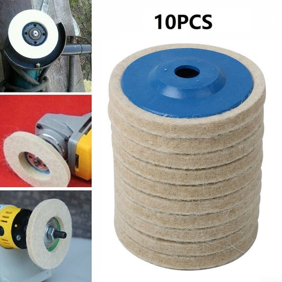 10pcs Wool Polishing Wheel Buffing Pads 100mm Angle Grinder Felt Polishing Disc