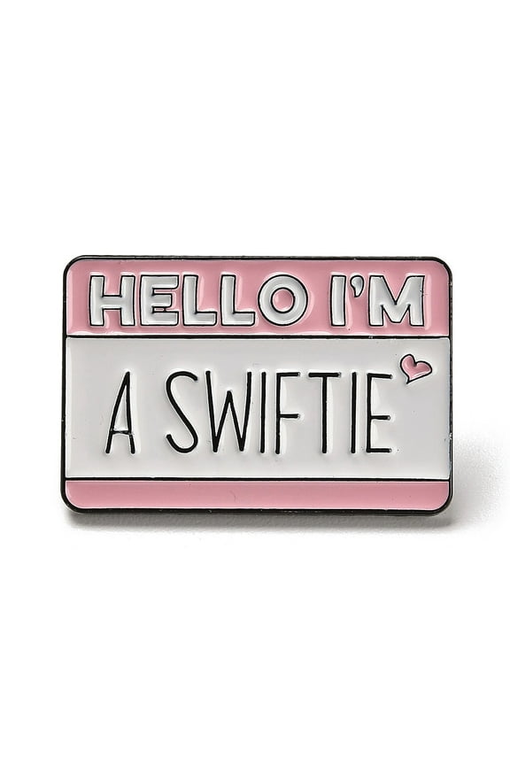 10pcs Word Enamel Pins Alloy Brooch for Backpack Clothes Pink 20x30.5x1.5mm