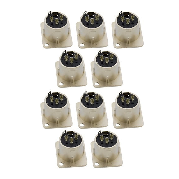 10pcs XLR 3-Pin Female Metal Panel Mount Chassis Microphone Jack Audio Connector TAPDRA Accessory Part