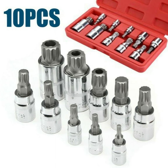 10pcs XZN 12 Point MM Triple Square Bit Socket Steel 4-18mm Tool Set
