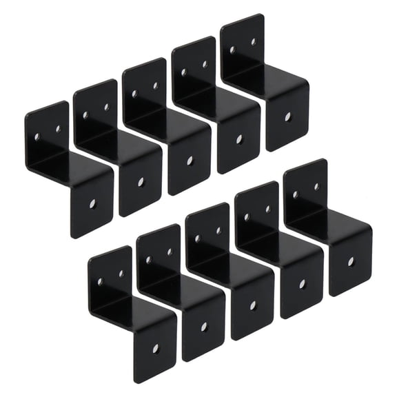 10pcs Z Shape Steel Brackets Strong Furniture Connectors Corrosion Resistant