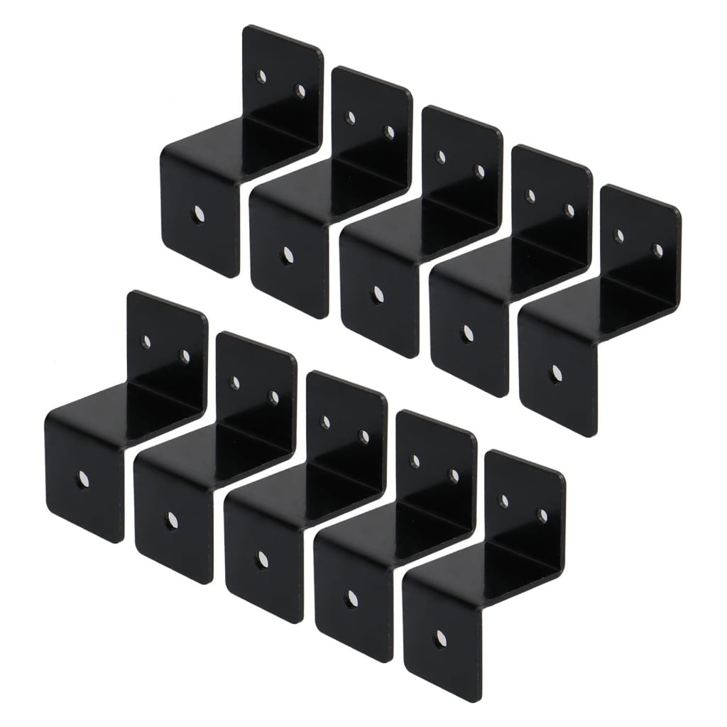 Z Shape Angles Brackets For Furniture Assembly Easy Installation Strong Steel Black Finish Modern Decors for Home