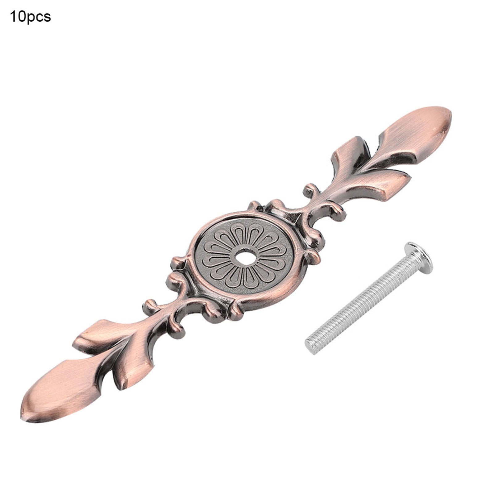 10pcs Zinc Alloy Handle Back Plate Retro Style Single Hole Door