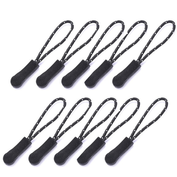 10pcs Zipper Pull Puller End Fit Rope Replacement Clip Broken Buckle Fixer