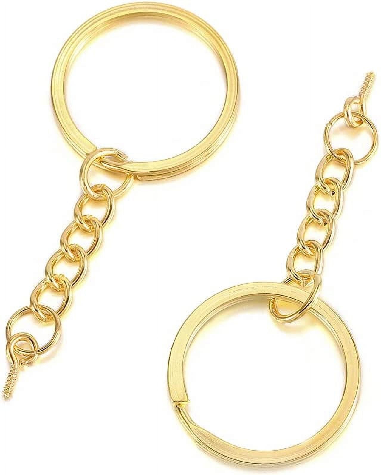 Flat 2mm Gold Brass Split Rings 10 pcs Handicraft Key Ring Keychain  Accessories