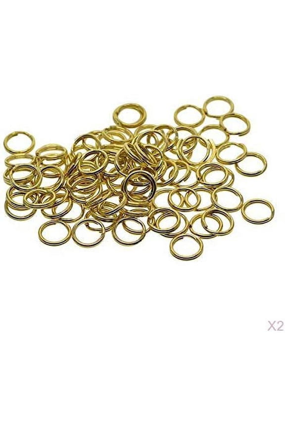 10pcs/lot 25 28 30mm Screw Eye Pin Key Chain Key Ring with Eye Screws Round Split Keyrings for DIY Jewelry Making Accessories (Gold, 30 mm)
