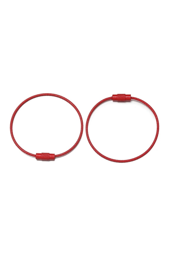 10pcs/lot 50mm Iron Key Ring Colorful Keychain Rings Screw Lock for Jewelry Making Keychain DIY Findings