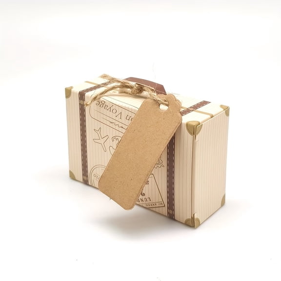 10pcs, mini travel box, gift box, candy box, party supplies, wedding baking supplies