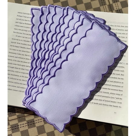 10pcs of 18count aida Fabric Purple Edged Blank Bookmarks to Cross Stitch, 18count,8.5x19.5cm 45x120stitch Blank Cotton Counted Cross Stitch Bookmark