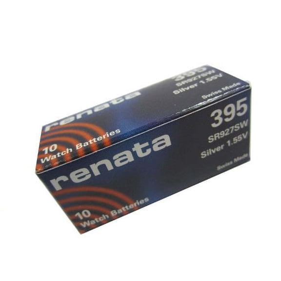 10pcs of renata 395 sr927sw swiss watch battery 1.55v