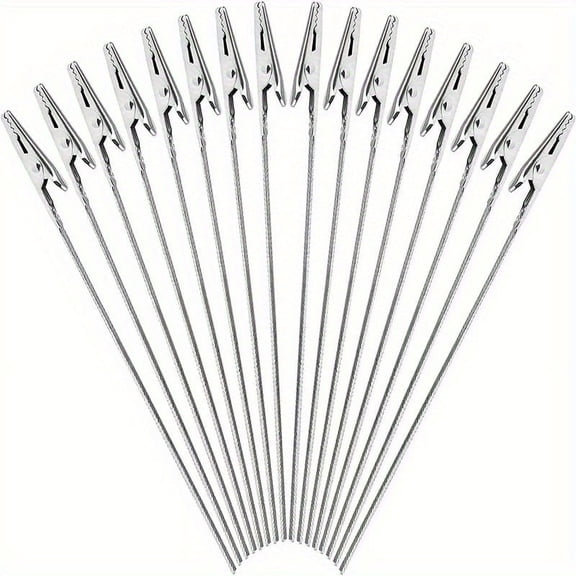 10pcs/pack Durable Steel Wire Alligator Clips, Multi-functional Cube Clips For Cards, Photos, Memos, Weddings And Events