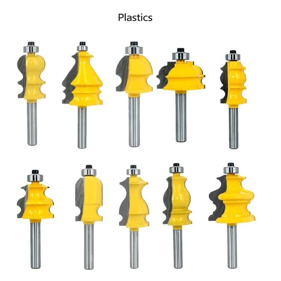 10pcs/set 8 mm Drill Bit Set Milling Cutter Router Bits Engraving Router Bits Milling Cutter Slot for