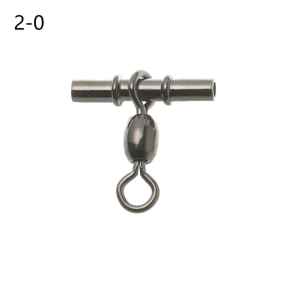 10pcs/set Cross line Splitter Brass Barrel Cross-line Brass Head 3 Way Connect Sleeves Rolling Swivel Tube Fishing Swivels 2-0