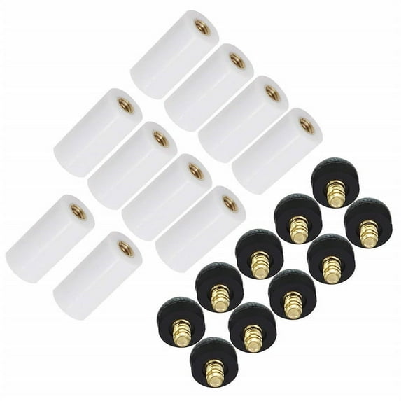10pcs/set Cue Tips Billiard Replacement Screw-on Tips with Pool Cue Stick Ferrules