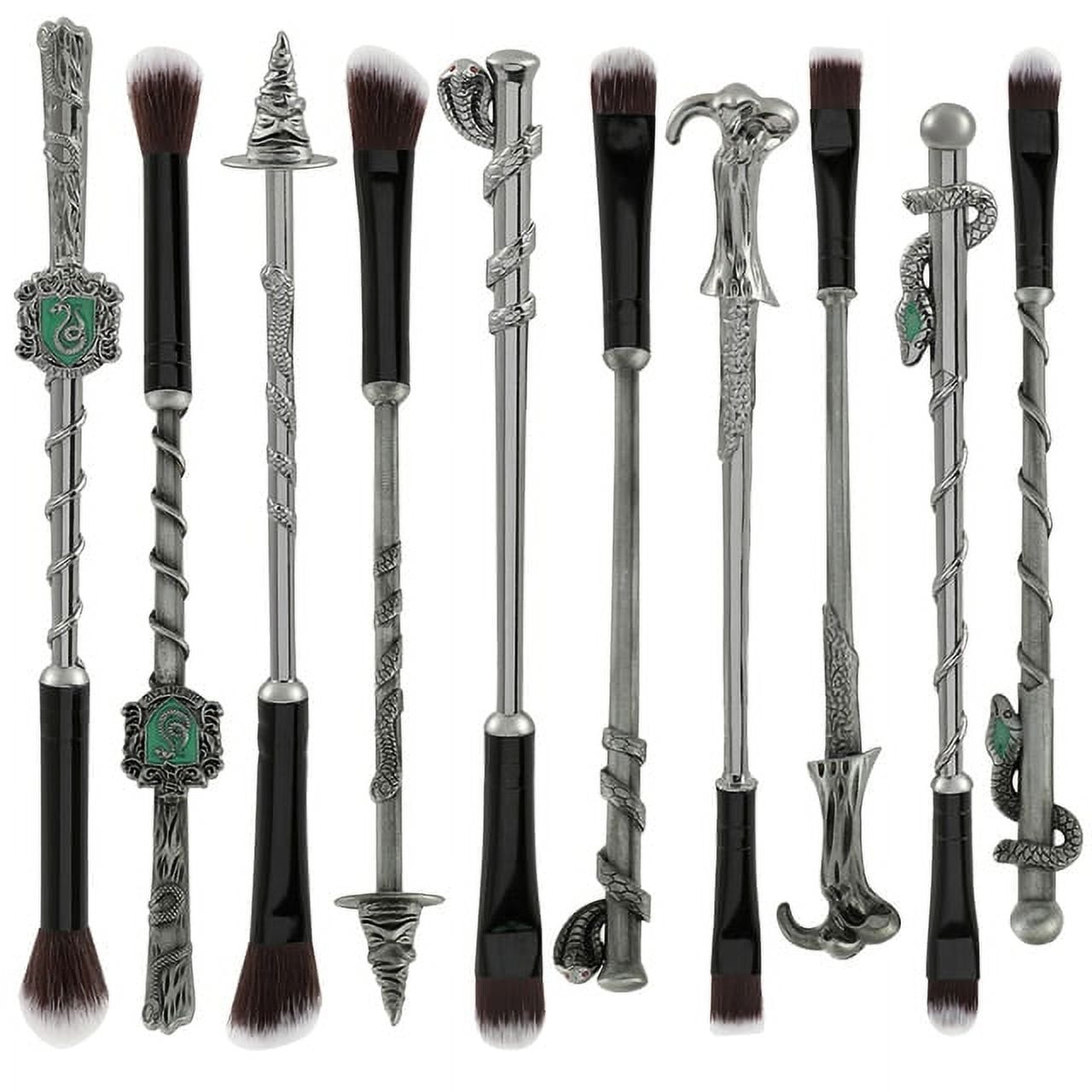 10pcs/set Harry Potter Magic Wand Makeup Brush Slytherin Snake Sorting