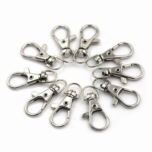 10pcs/set Lobster Clasp Swivel Trigger Clip Snap Hook Bag Car Key Rings Keychain