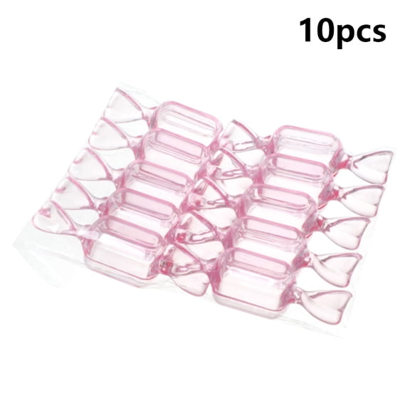 10pcs/set Mini Plastic Transparent Candy Box Cute Candy-shaped Storage Container For Wedding Baby Shower Party Decoration