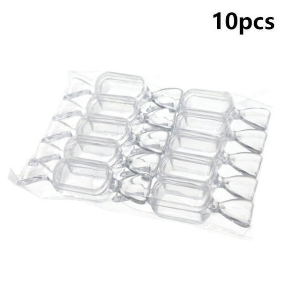 10pcs/set Mini Plastic Transparent Candy Box Cute Candy-shaped Storage Container For Wedding Baby Shower Party Decoration