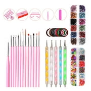 10Pcs/Set Nail Gel Kit Nail Art Decoration Dotting Pen Manicure Art Brushes Tool,Nail Art Supplies