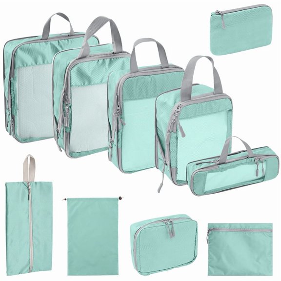 10pcs/set Packing Cubes,Travel Luggage Packing Organizers