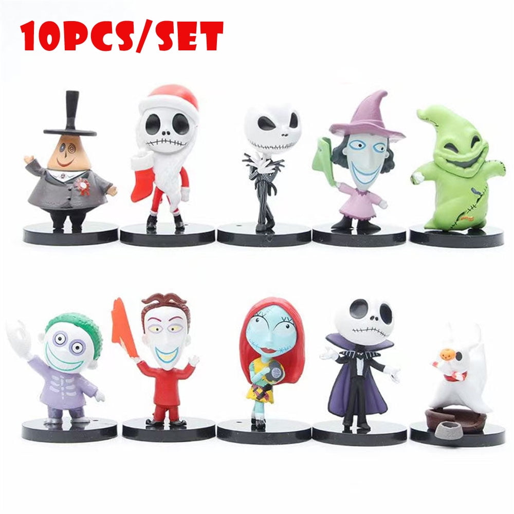 10pcs/set The Nightmare Before Christmas Jack Skellington Model Figure ...