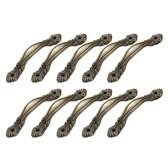 10pcs/set Vintage Drawer Handles Metal Pulls Zinc Alloy Knobs Drawer Handles Style Pulls for Wine Boxes & Wooden Chests