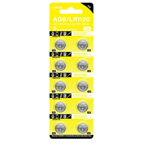 10pcs/sheet AG8 LR1120 Button Cell Batteries 1.5V Alkaline Long Time Power Supply for Toy Remote Controls Calculator