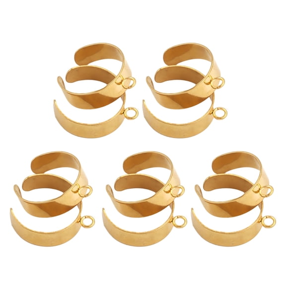 10pcsStainless Steel Adjustable Rings Base Personalized Rings Settings Blanks Ornament Handmade Jewelry Crafts for Women