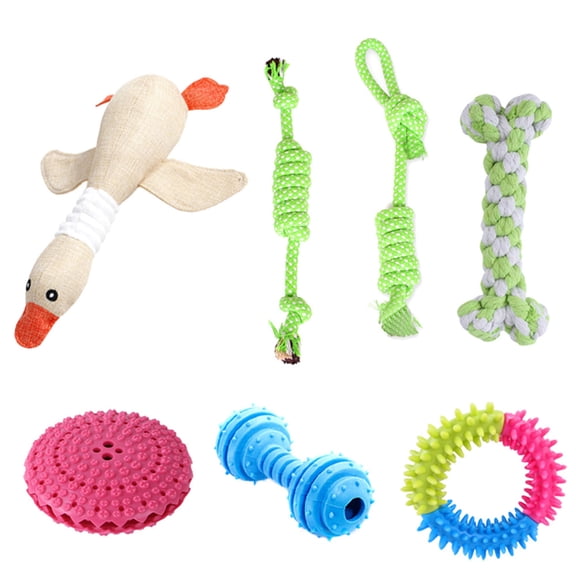 10pieces Pet Dog Toy Extra-tough Rubber Toy Funny Interactive Elasticity Dog Chew Toy for Cleaning Tooth Tool