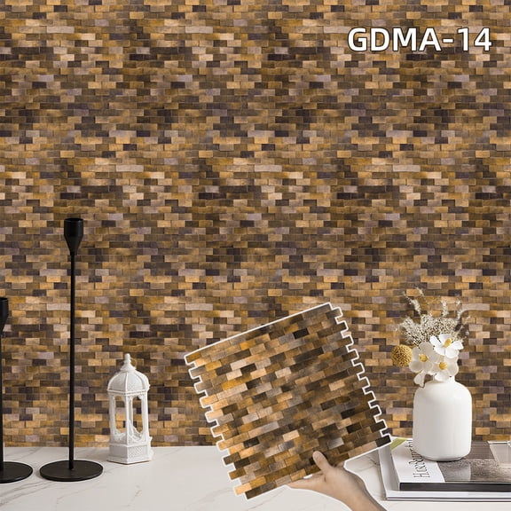 10pieces Striped and long-shaped Self-Adhesive Aluminum Composite Mosaic Peel-and-Stick Tiles No Grout, Easy DIY Backsplash & Accent Wall – Scratch, Splash & Heat-Resistant Metal Finish 11.8"x11.7"