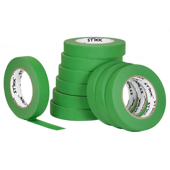 10pk 1" x 60yd STIKK Green Painters Tape 14 Day Easy Removal Trim Edge Finishing
