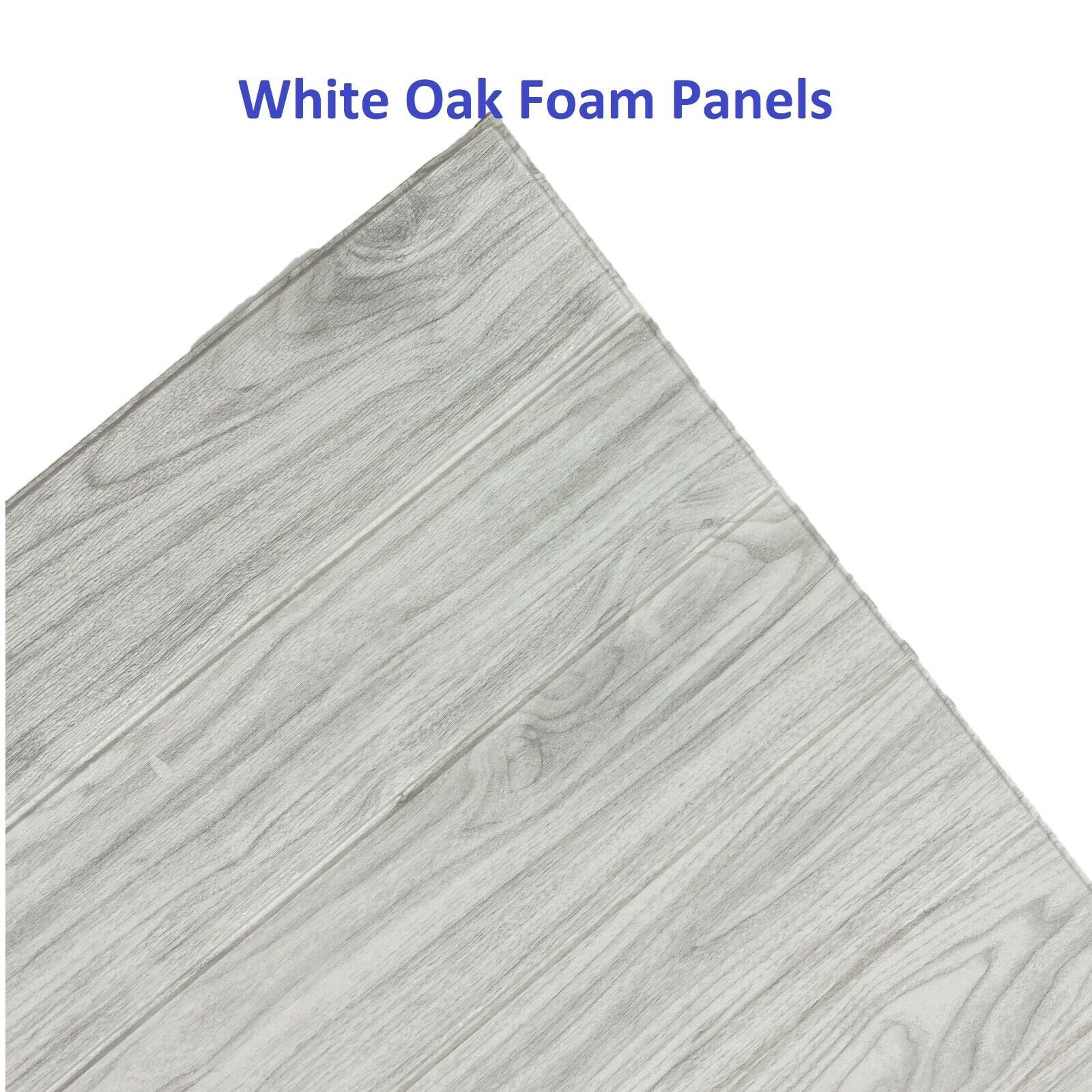 White, 3D Wood Foam Wallpaper 50sqft, 10 Count