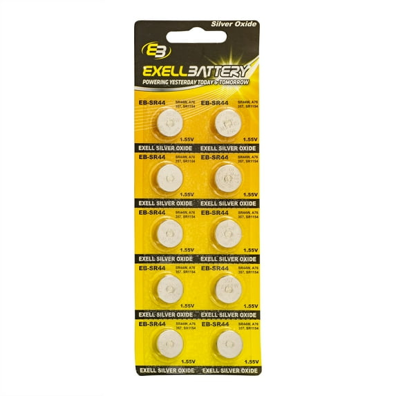 10pk SR44 Silver Oxide 1.55V Watch Battery Compatible with RPX675 LR44H GS13