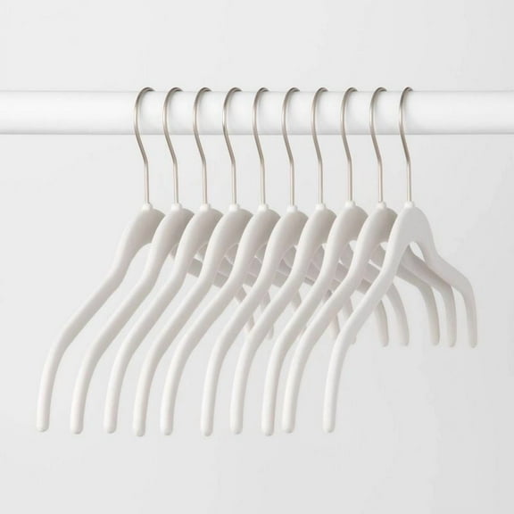 10pk Shirt Flocked Hangers - Brightroam 16.7 Inches (L), 8.84 Inches (H) x .24 Inches (W)