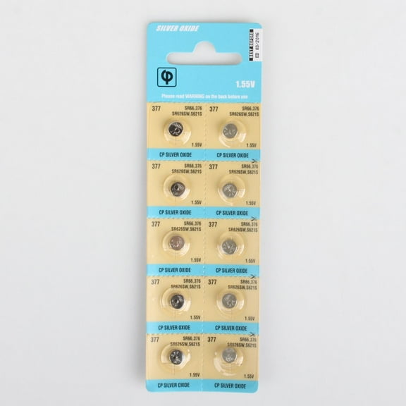 10pk Vinnic 377/376 SR66 SG4 SR626SW Silver Oxide Watch Battery