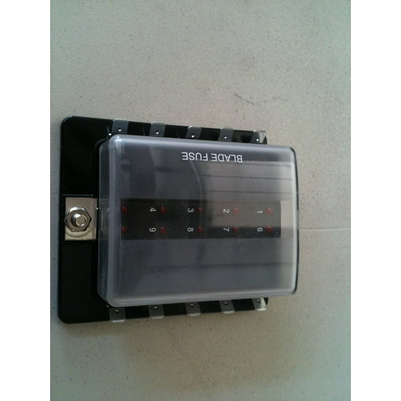 10pole L.e.d Indicating Fuse Block W/cover - Atc Blade Style Fuse Block