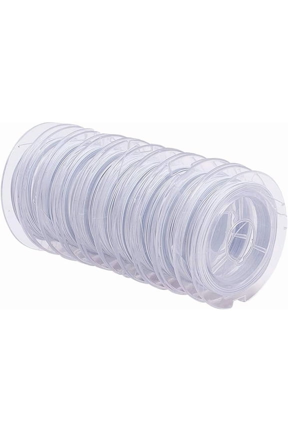 10rolls 10 Rolls Tiger Tail Wire Nylon Coated 304 Stainless Steel Wire Bead String Wire 0.38mm Soft Craft Wire for Necklace Bracelet Beading Jewelry Making