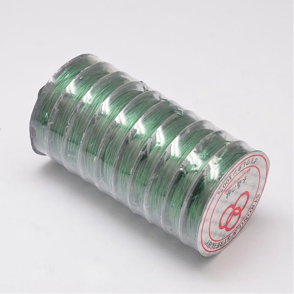 10rolls Flat Elastic String Elastic Beading Thread for Stretch Bracelet Making Sea Green 0.8mm 10.93 yards(10m)/roll