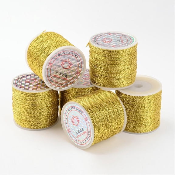 10rolls Metallic Thread Embroidery Thread Golden 0.8mm/strand about 109.36 yards(100m)/roll