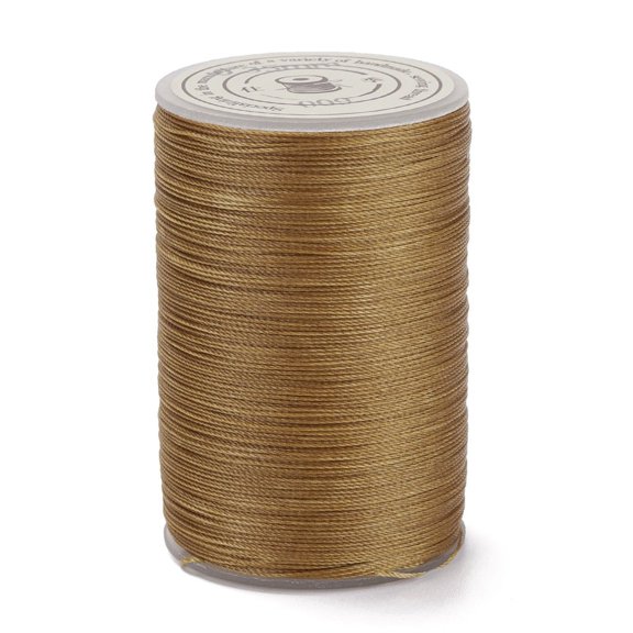 10rolls Round Waxed Polyester Thread String Micro Macrame Cord Twisted Cord for Leather Sewing Stitching Goldenrod 0.3~0.4mm about 174.98 Yards(160m)/Roll