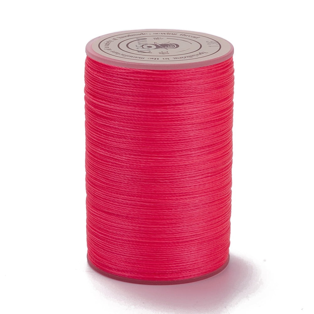10rolls Round Waxed Polyester Thread String Micro Macrame Cord Twisted Cord for Leather Sewing Stitching Salmon 0.3~0.4mm about 174.98 Yards(160m)/Roll