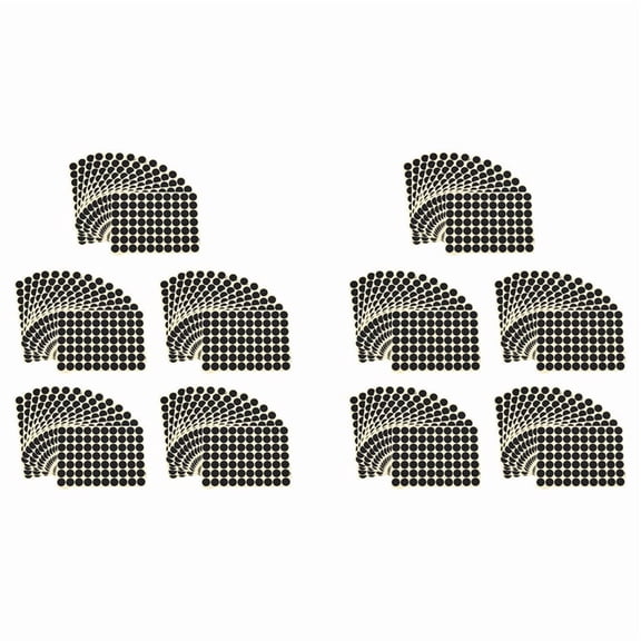 10set 19mm Circles Round Code Stickers Self Adhesive Sticky Labels Black