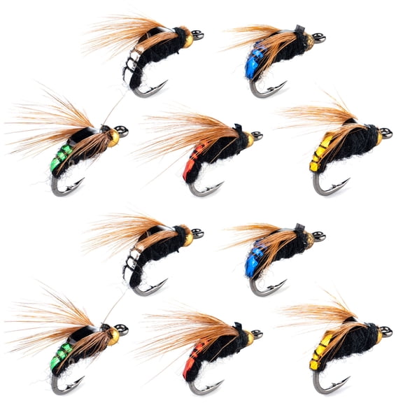 10sets Realistic Soft Baits Featuring for Freshwater Trout Fishing