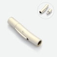 thumbnail image 1 of 10sets Resistant Column 304 Stainless Steel Matte Bayonet Necklace Clasps Stainless Steel color 27~27.3x5~6x6mm Hole: 3mm, 1 of 2