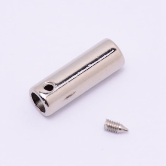 10sets Zinc Alloy End Caps Column 19.5x6mm Hole: 2mm Inner Diameter: 4mm