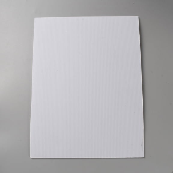 10sheets Plastic Corrugated Sheets Pads for DIY Crafts Model Building Rectangle White 402x302x4mm