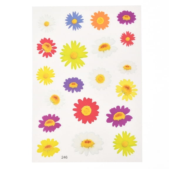 10sheets Waterproof Plastic Self Adhesive Stickers Plant Pattern Flower Pattern 15x10.5x0.01cm