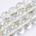 thumbnail image 1 of 10strands 10strands Transparent Spray Painted Glass Bead Strands with Golden Foil Round Clear 10~11mm Hole: 1.4~1.6mm about 39~42pcs/Strand 14.84 inch~15.27 inch(37.7~38.8cm), 1 of 2