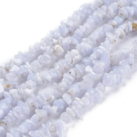 10strands Blue Lace Agate Beads Strands Chips 5~13x4~8x2~5mm Hole: 0.5mm about 323pcs/Strand 80~81cm