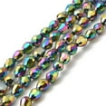 thumbnail image 1 of 10strands Electroplate Glass Bead Strands Faceted teardrop Multi-color Plated 7x6mm Hole: 1mm about: 66~68pcs/strand 19.3 inch, 1 of 3